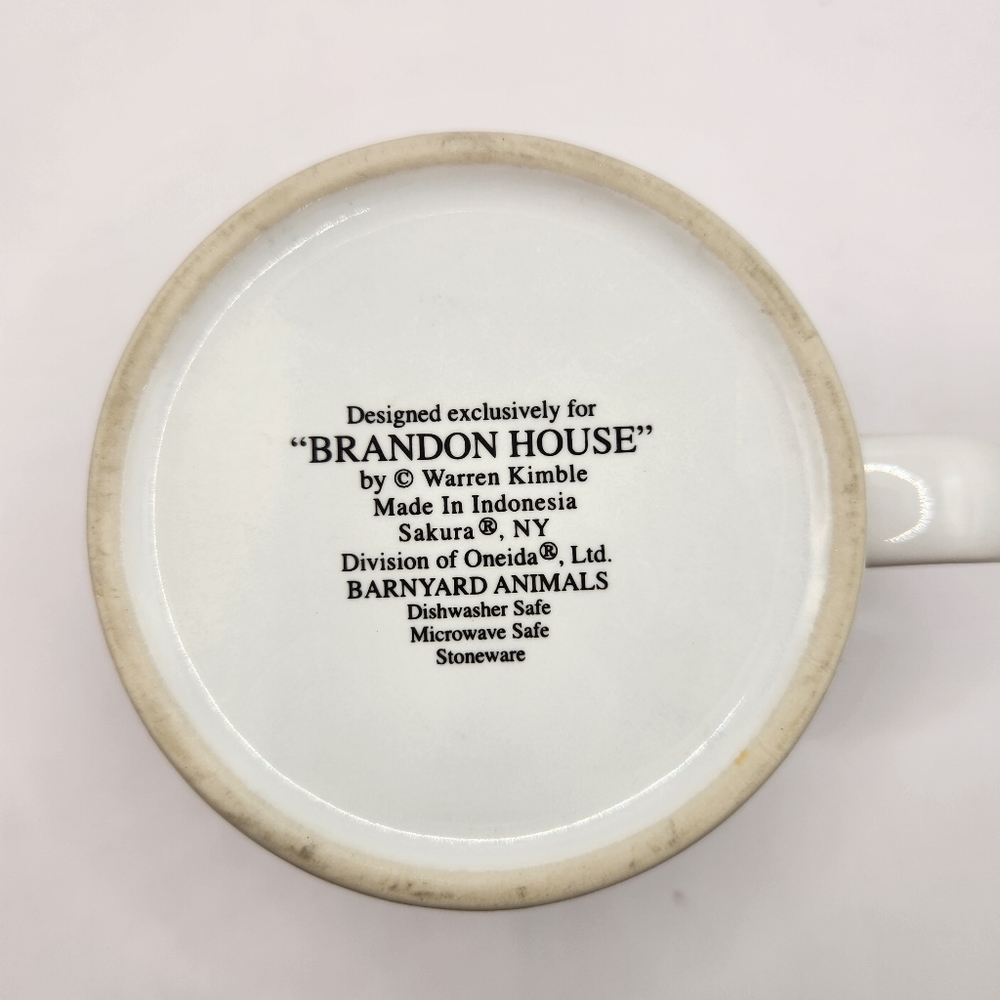 Sakura Brandon House by Warren Kimble Barnyard Animals Pig Stoneware Coffee Mug - Picture 8 of 8